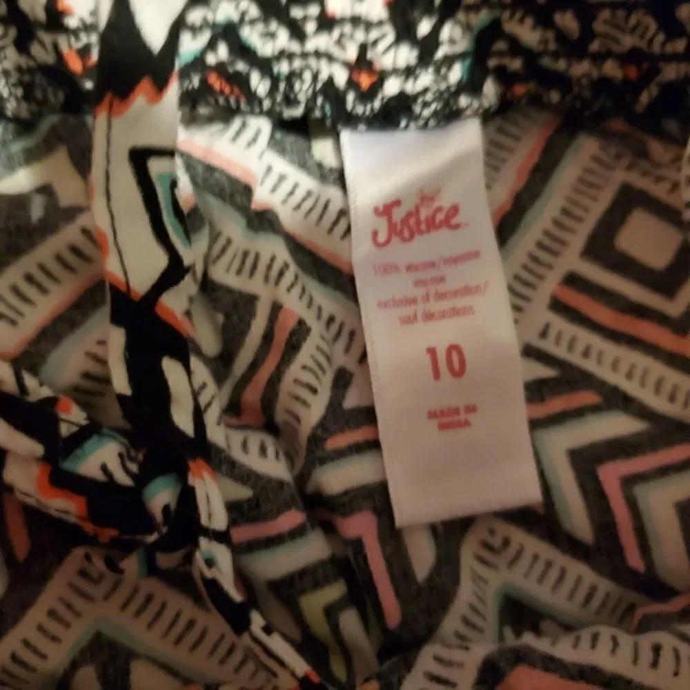 JUSTICE Girls Tasseled Tank- Girls Size 10
